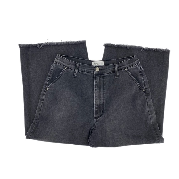 Evidnt Los Angeles Black Wide Leg Ankle Cropped Pants Jeans - Picture 1 of 5